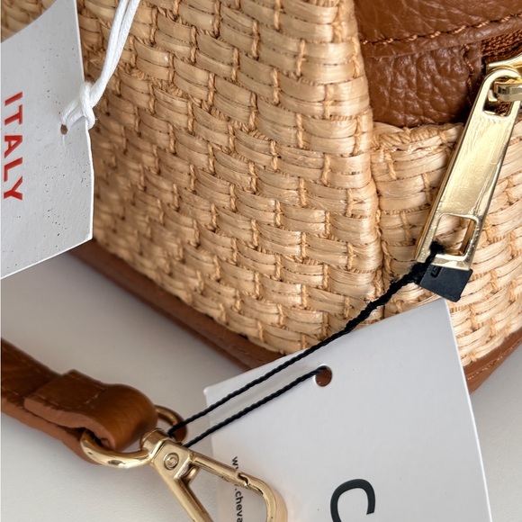 Cheval Firenze Raffia and Leather Tan Woven Handbag! Gorgeous - Picture 3 of 16